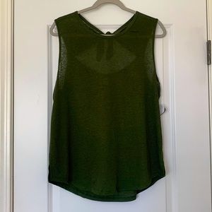 NWT Green Sleeveless Tank Sz L